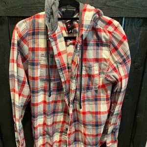 Quicksilver flannel with hood